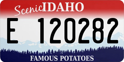 ID license plate E120282