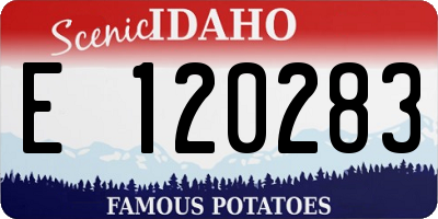 ID license plate E120283