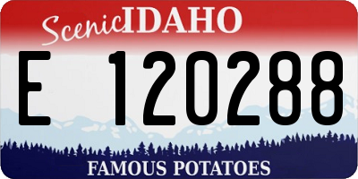 ID license plate E120288