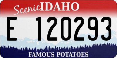 ID license plate E120293