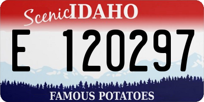 ID license plate E120297