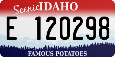 ID license plate E120298