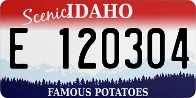 ID license plate E120304