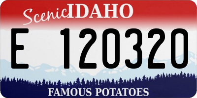 ID license plate E120320