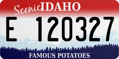 ID license plate E120327