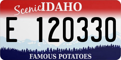 ID license plate E120330
