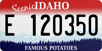 ID license plate E120350