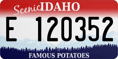 ID license plate E120352