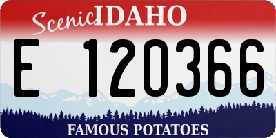 ID license plate E120366