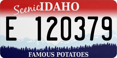 ID license plate E120379