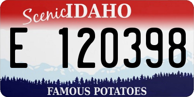 ID license plate E120398
