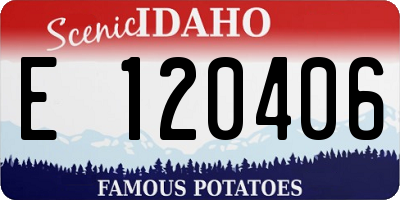 ID license plate E120406