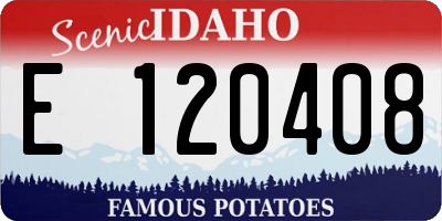 ID license plate E120408