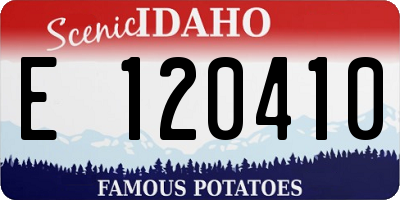 ID license plate E120410