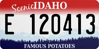 ID license plate E120413