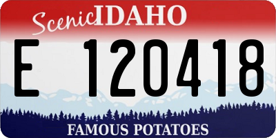 ID license plate E120418