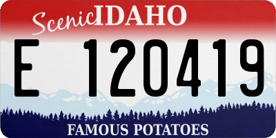 ID license plate E120419