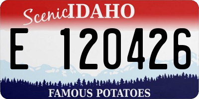 ID license plate E120426