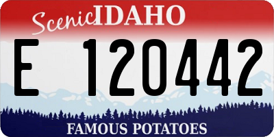 ID license plate E120442