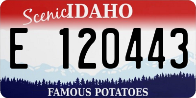 ID license plate E120443