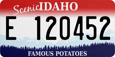 ID license plate E120452