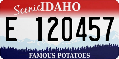 ID license plate E120457