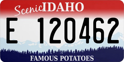 ID license plate E120462