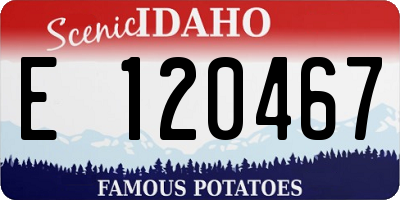 ID license plate E120467