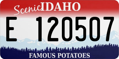 ID license plate E120507