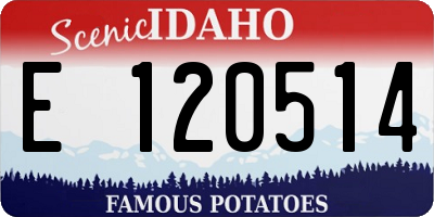 ID license plate E120514