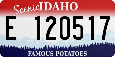 ID license plate E120517