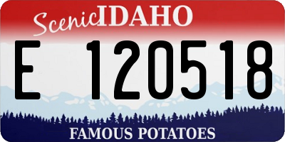 ID license plate E120518