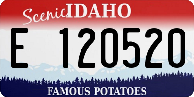 ID license plate E120520