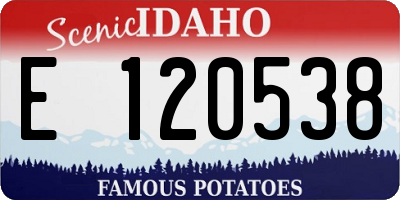 ID license plate E120538