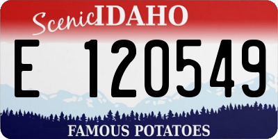 ID license plate E120549