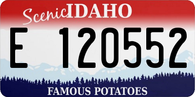 ID license plate E120552