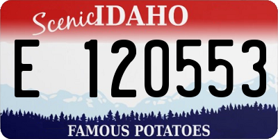 ID license plate E120553