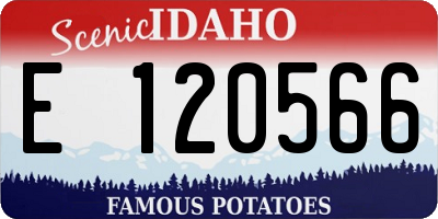 ID license plate E120566