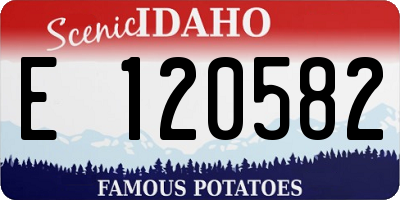 ID license plate E120582