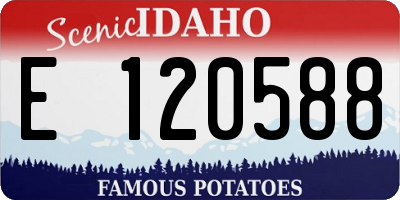 ID license plate E120588