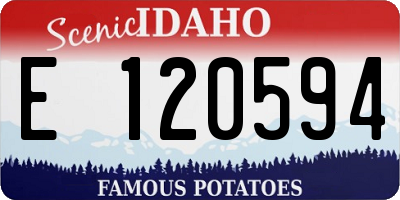 ID license plate E120594