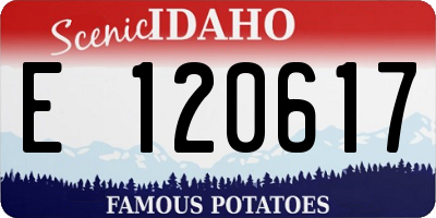 ID license plate E120617