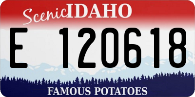 ID license plate E120618