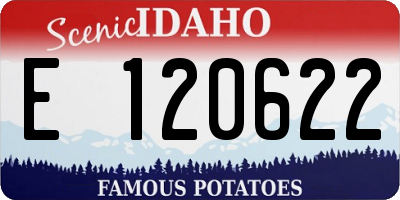 ID license plate E120622