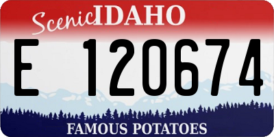 ID license plate E120674