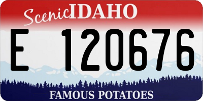 ID license plate E120676