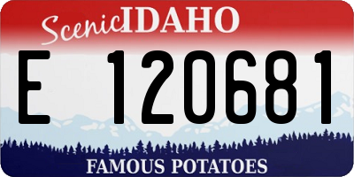 ID license plate E120681