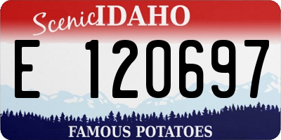 ID license plate E120697