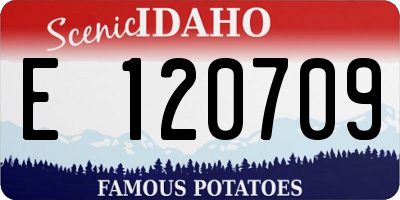 ID license plate E120709