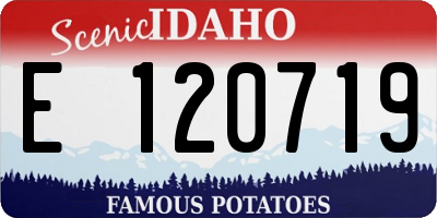 ID license plate E120719